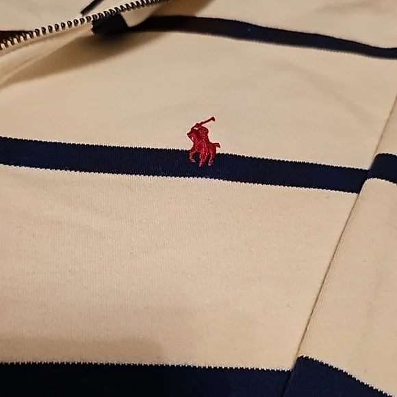 Boys Ralph Lauren Striped Cotton Interlock Pullover - Picture 3 of 3